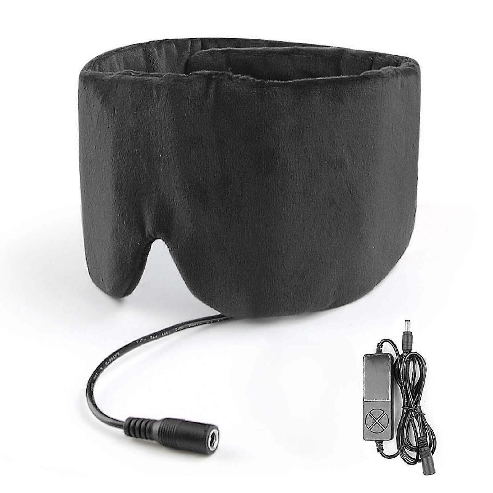 Electric Heating Eye Mask With Three Speed Timer Temperature Adjustment Lightshielding Sleeping Head Circumference Soft Breathable Adjustable Pu1736