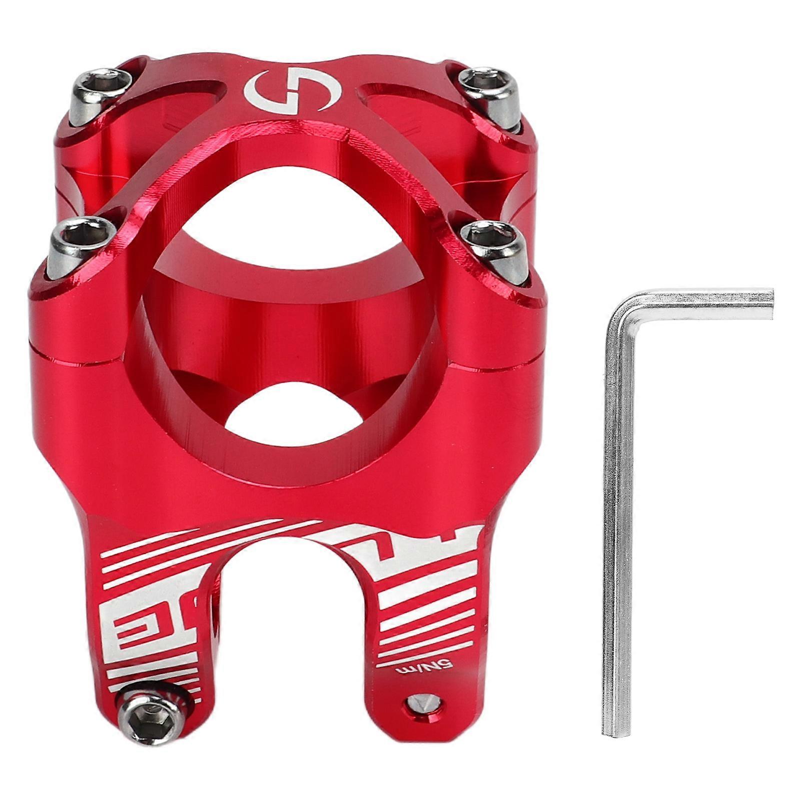 Bike Stem 35mm Lightweight High Strength CNC Aluminum Alloy Handlebar Short Stem for Road Mountain Bikes Red