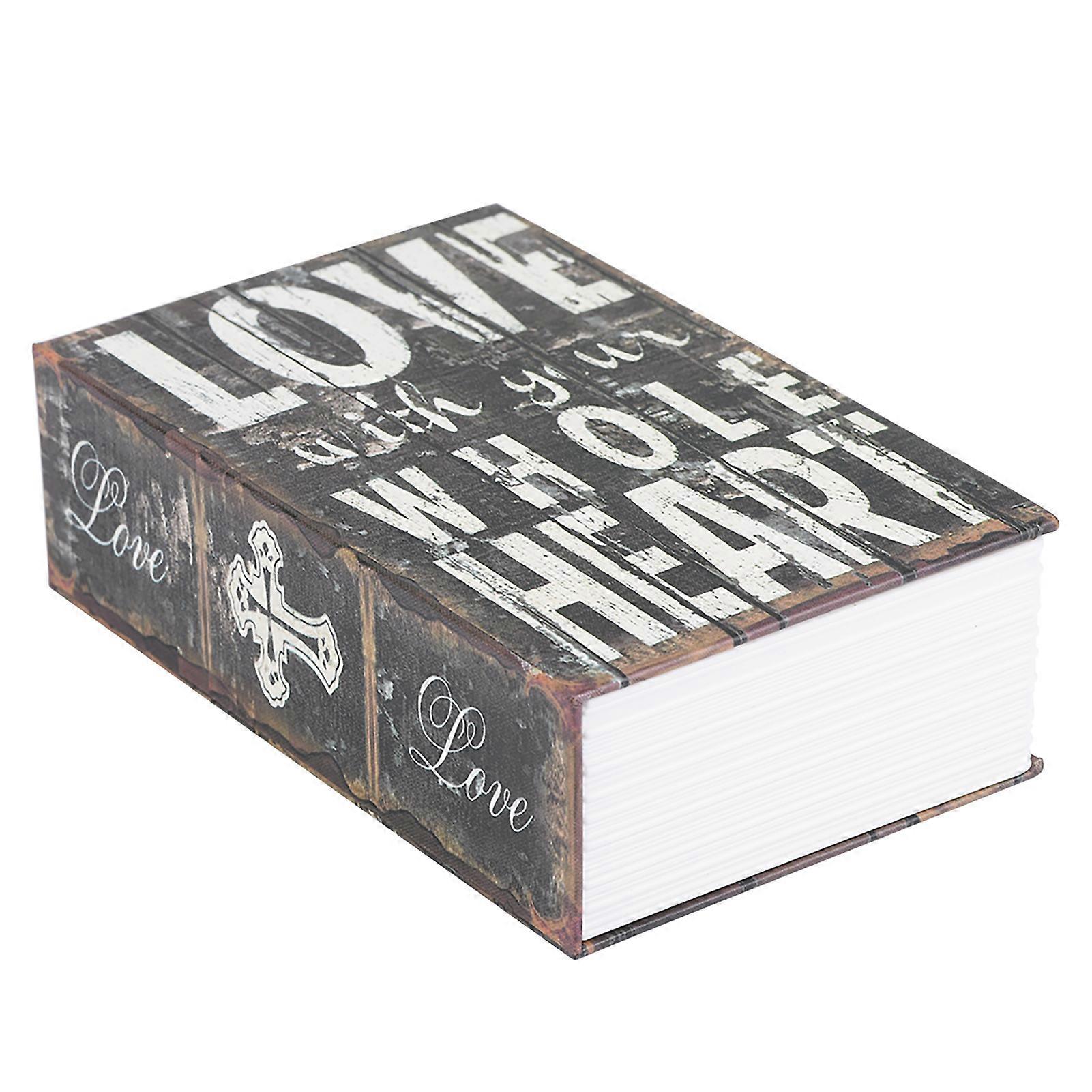 Hidden Secure Portable Book Safe With Key Lock