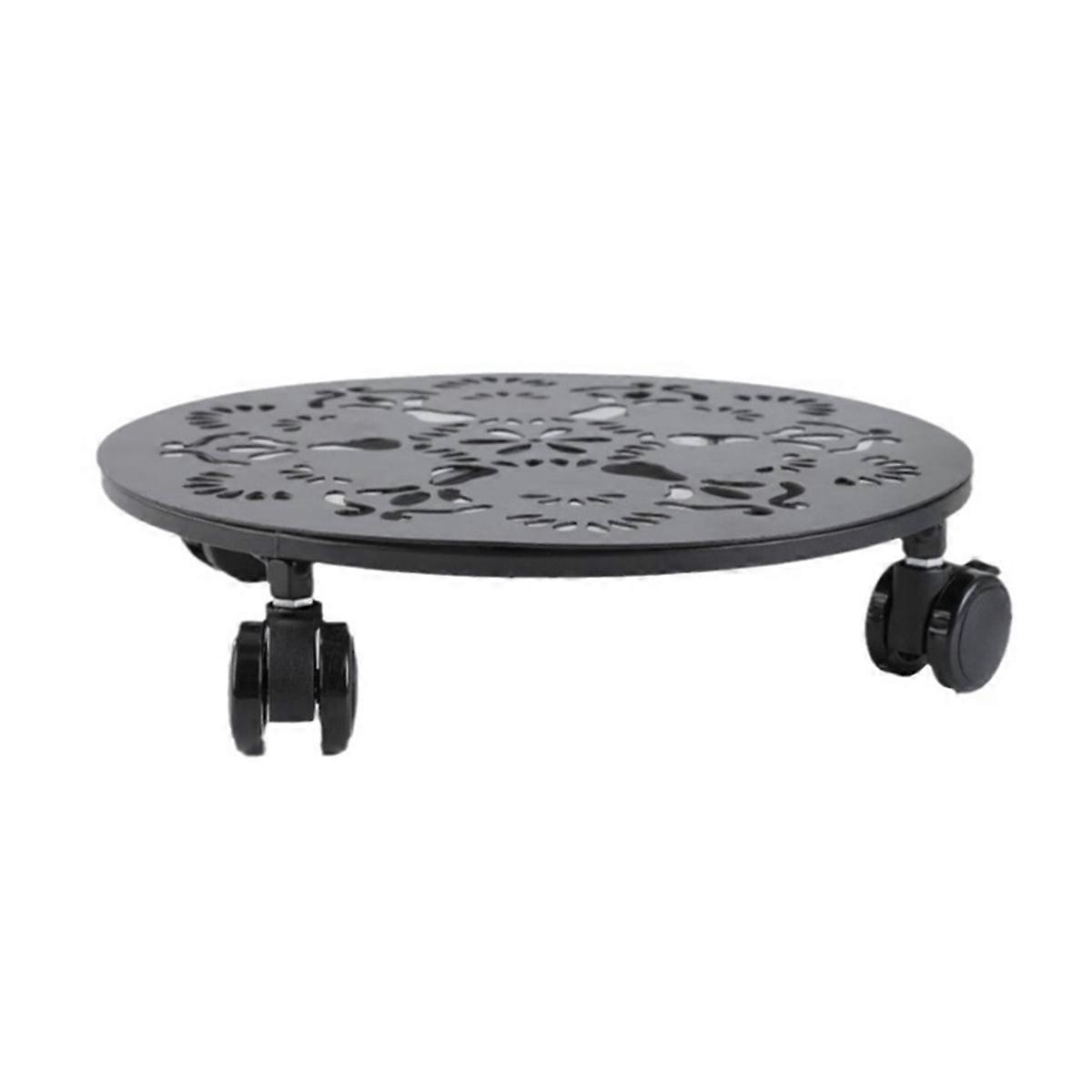 12 Inches Large Metal Plant Stands with Wheels Round Mover Rollers
