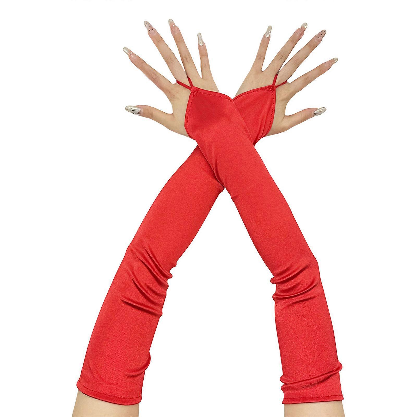 Abendkleid Handschuhe fr Frauen Dame fingerlose Handschuhe Abschlussblle  Handschuhe Frauen Handschuhe 1920er Jahre Frauen Handschuhe Rot | Fruugo AT
