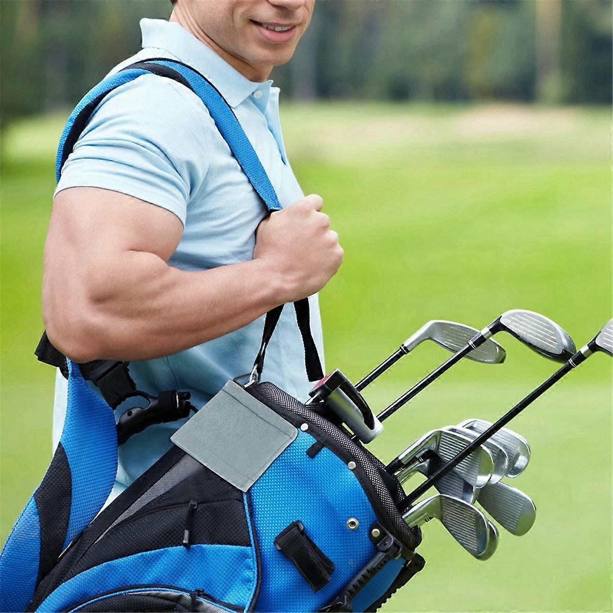 Golf Ball Towel with Clips 5.5 Inch Microfiber Cleaner Blue