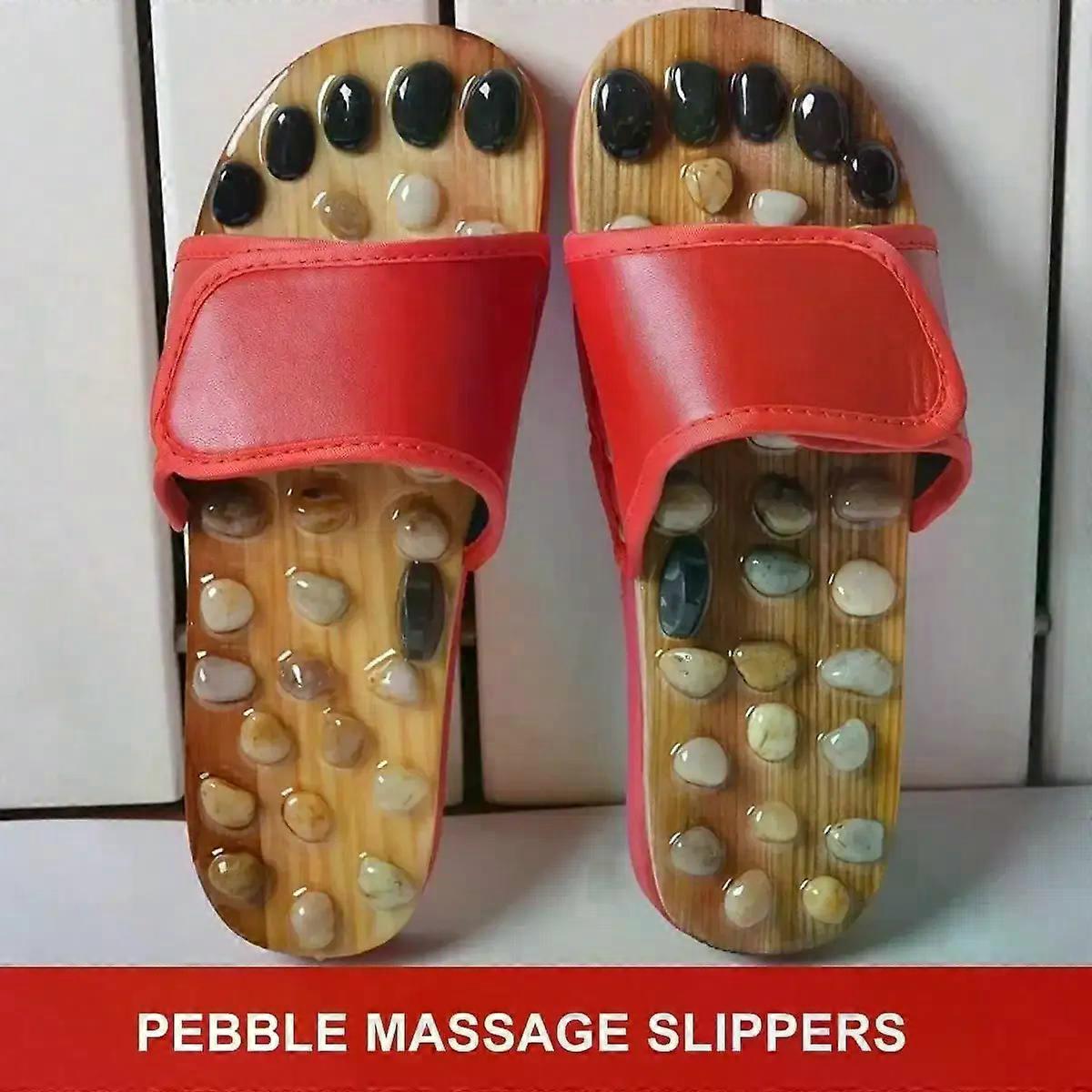 النعال تدليك نقطة الوخز بالإبر صندل للقدمين العلاج بالابر الصيني الدوارة أحذية مدلك القدم للجنسين