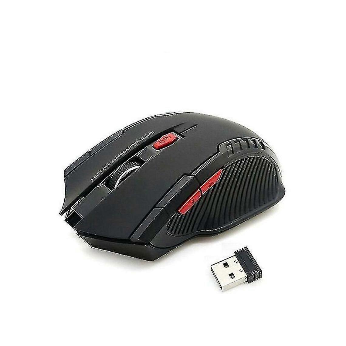 2.4GHz Wireless Gamer Mouse with USB Receiver 2000dpi Mice for Laptop PC, Black