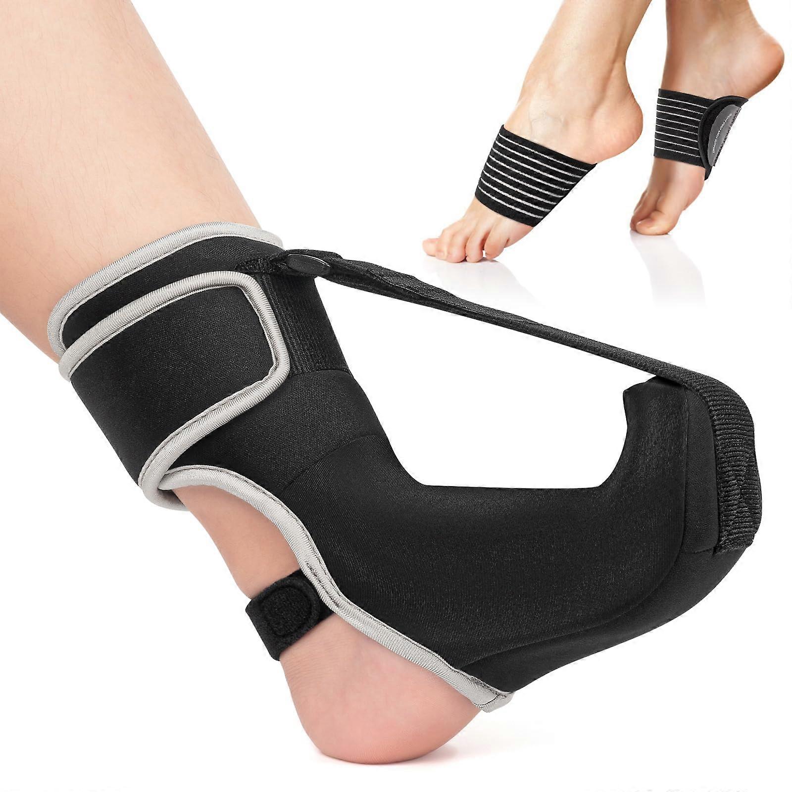 Plantar Fasciitis Night Splint for Achilles Tendonitis Pain Relief, Medium Size, Adjustable, Breathable Material
