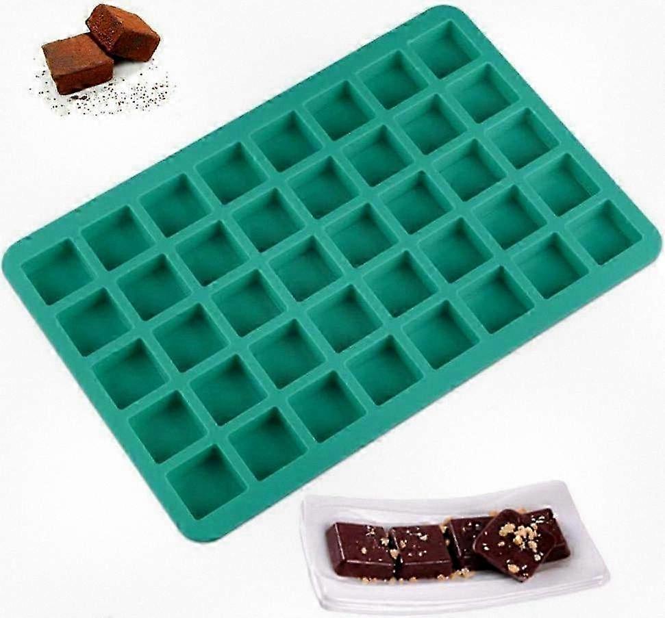 40-Cavity Silicone Mold for Square Caramels, Chocolate Truffles & Whiskey Ice Cubes - Baking & Candy Making Tool