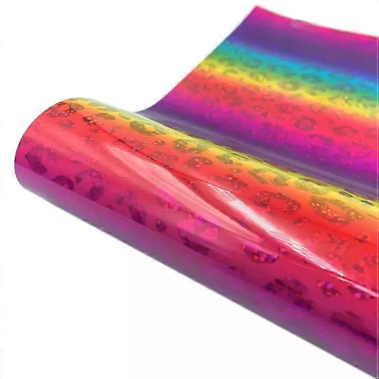 Gradient Self Adhesive Vinyl-White Leopard Print 30.5cm x 100cm,