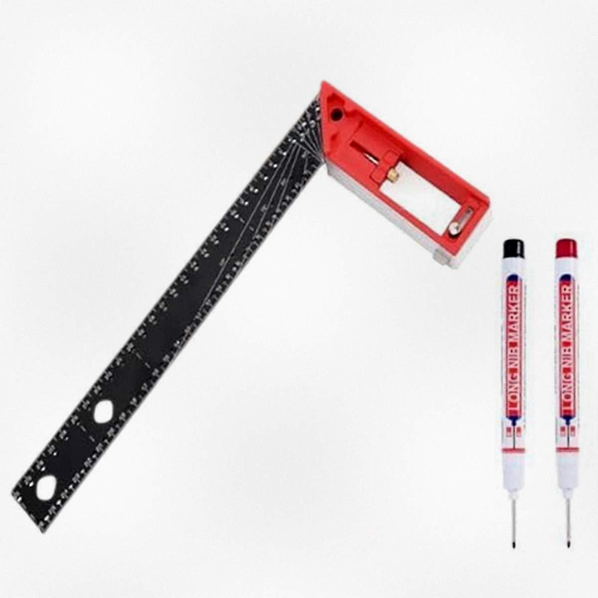 12 Inch Framing Square for Woodworking, Right Angle Measuring Tool, L-Shaped Ruler for Carpenters