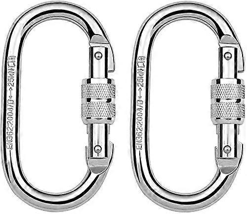 Climbing Snap Hooks Pack of 2 - Breaking Strength 11KN Spring Hooks for Rigging, Ropes, Hammocks, Camping