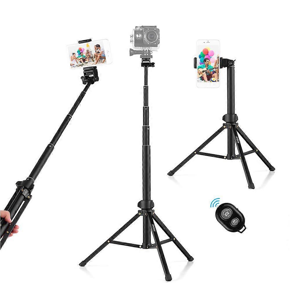 Selfie Stick Tripod 1.5m Extendable Aluminum Alloy Stand With Phone Holder Remote Shutter For iPhone Android Ring Light