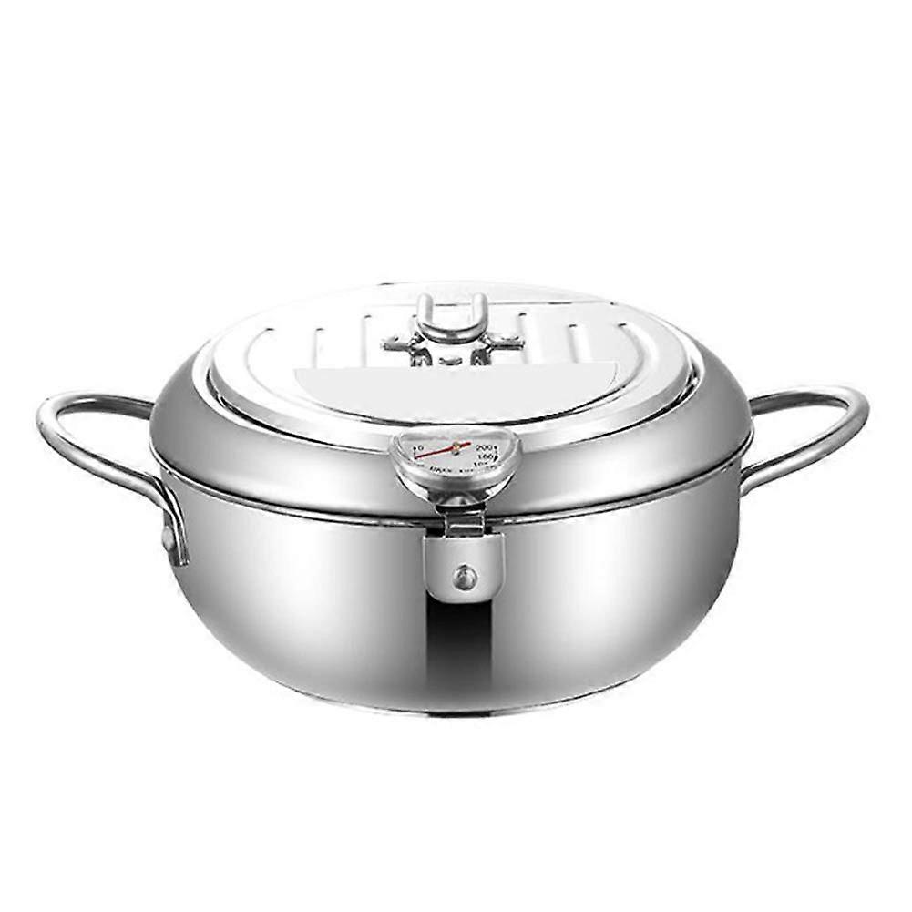 Stainless Steel Deep Fritous Cookware Tempura Fritöz Pan, Temperature Control Mini Frying Chicken
