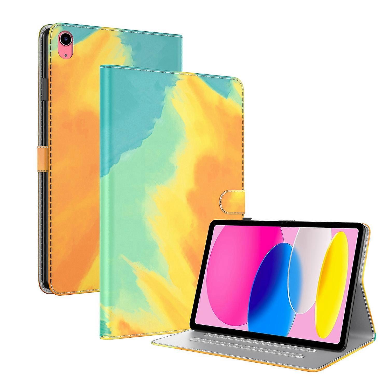 For iPad 2025 / 2022 Watercolor Pattern Flip Leather Tablet Case For iPad 10th Gen 10.9 2022