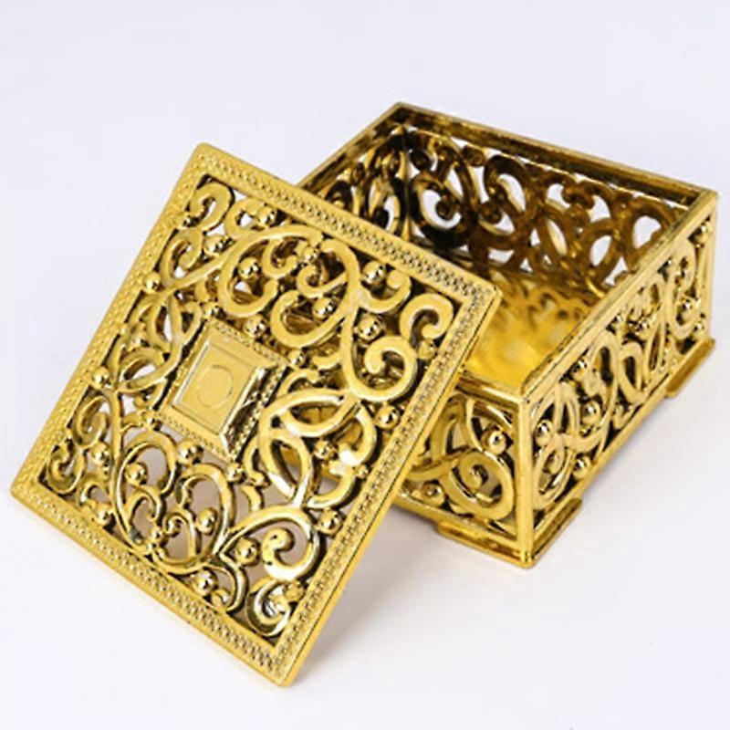 12 PCS Mini Candy Box Openwork Pattern Square Gift Box 6x6x3.2cm