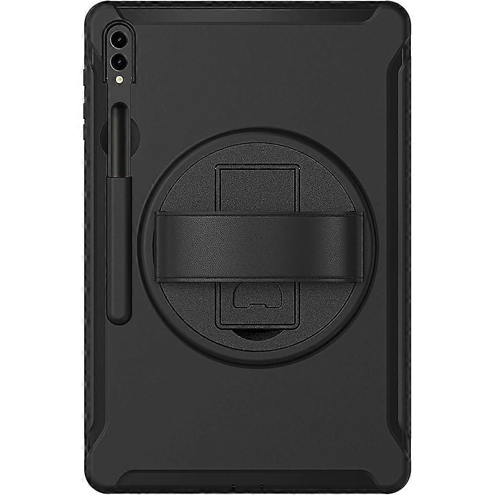 Hand Strap Case for Samsung Galaxy Tab S10+, S9+, S9 FE+, S8+ - Black, Durable, Secure Fit, Adjustable