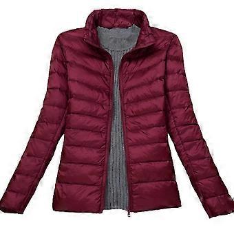 "Women's Zip-up Stand Collar Jacket Women's Thicken Down Jackets Suitable For Friends Gathering Wear"