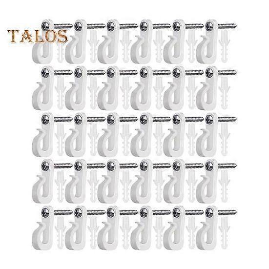 String Lights Hanger Hooks with Screws Set Rustproof Design 20lb Load Capacity Indoor/Outdoor Use Light Hooks Clips Kit