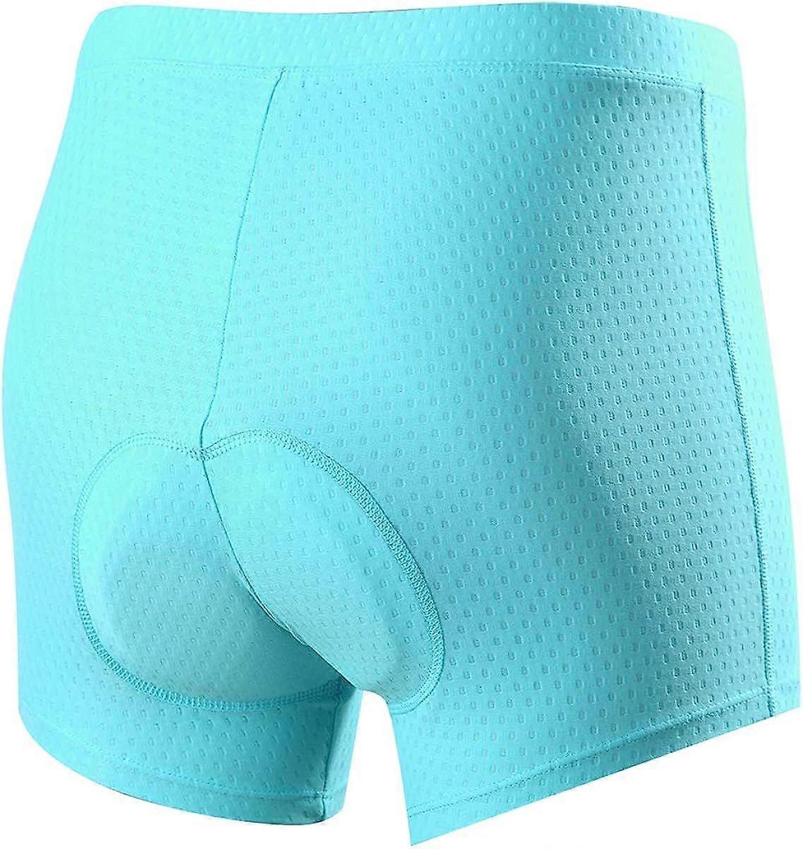 Women's Underwear Cycling Shorts Quick Dry 3D Padded Breathable Cycling Shorts (Blue)