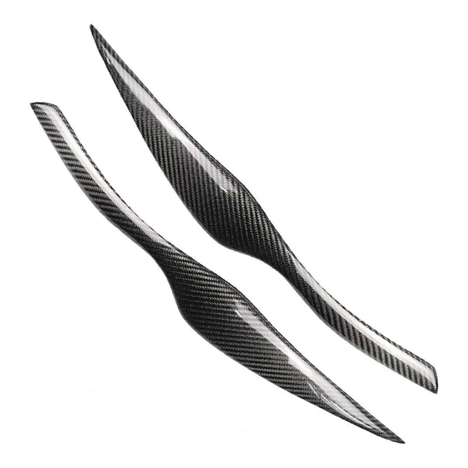 Car Headlights Eyebrows, ABS Carbon Fiber Look, Headlight Eyebrow Compatible Trim for BMW 3 Series E90 E91 4DR 20052018