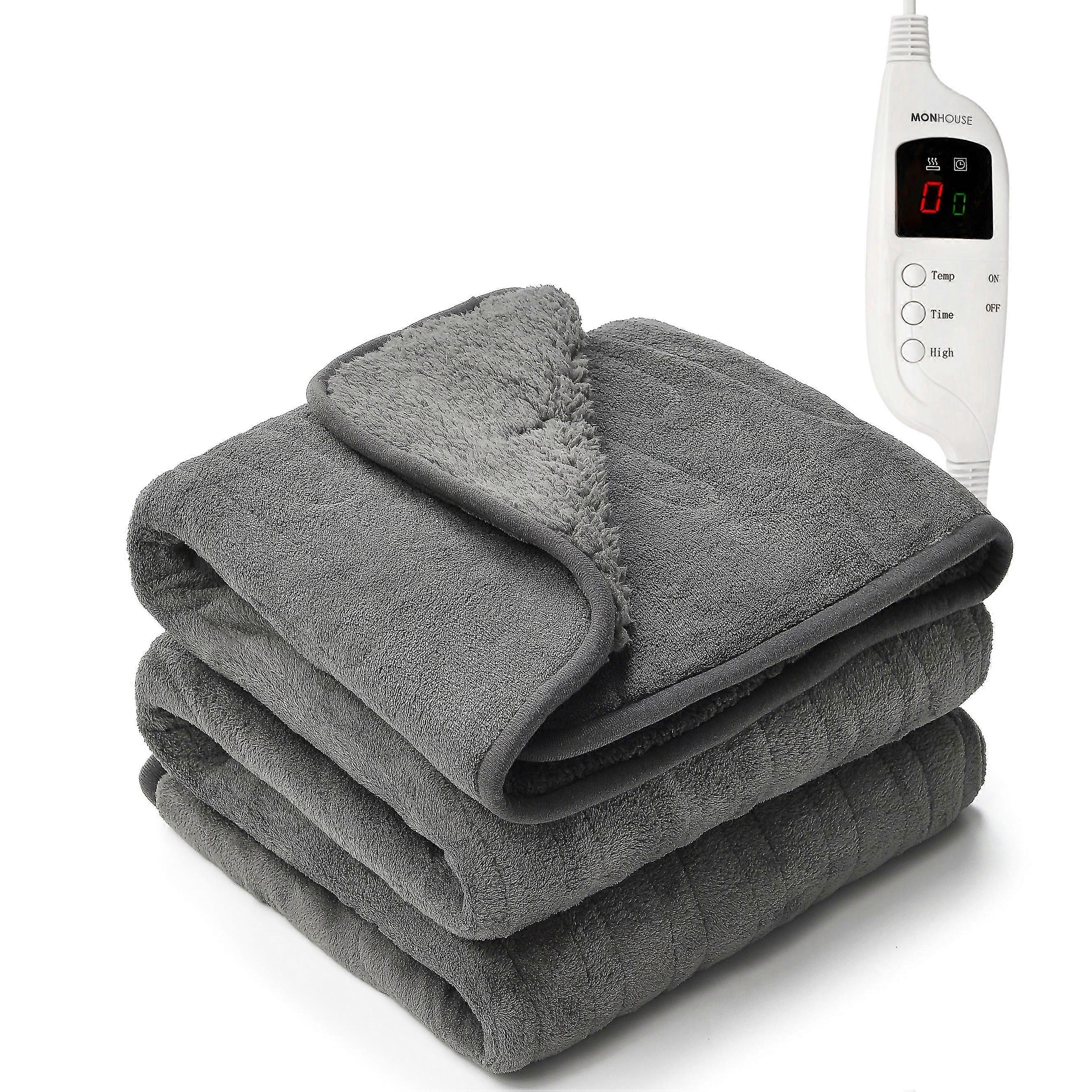 Electric blanket heated throw digital controller 9 hour timer 9 heat settings - british 3 pin plug