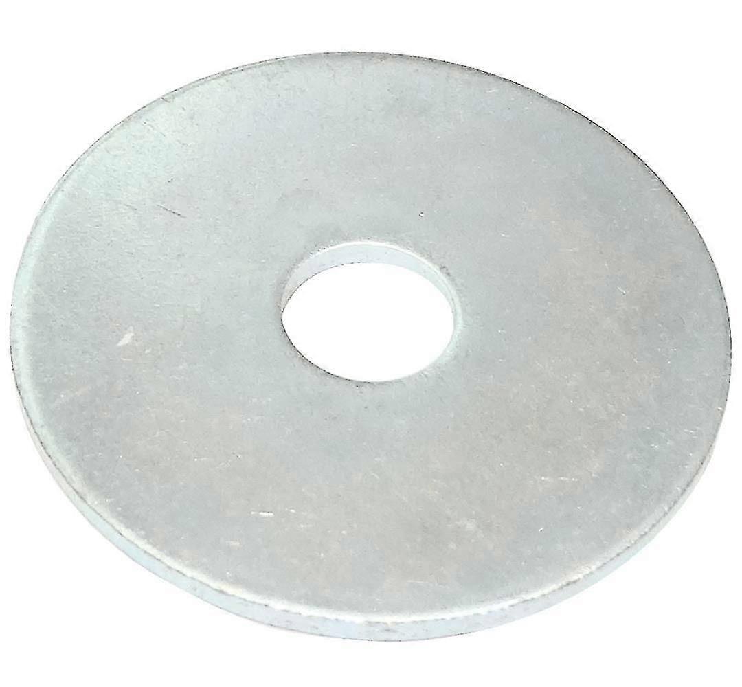 طقم من 85 غسالة مسطحة عريضة M10x25 مم - سمك 2 مم - Din9021 - فولاذ مطلي بالزنك - لون فضي - صمولة لولبية بولت