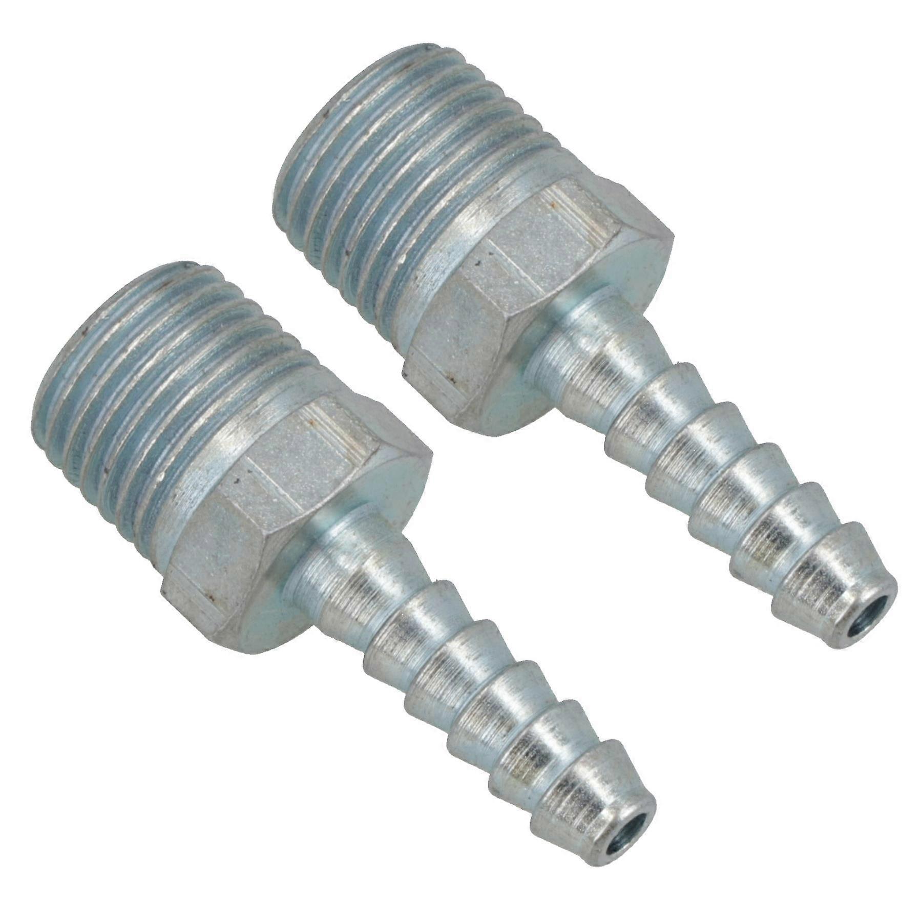 1/4" BSP Thread Hose Tail 3/16 Pipe Connector Air Fitting 2 PACK FT038
