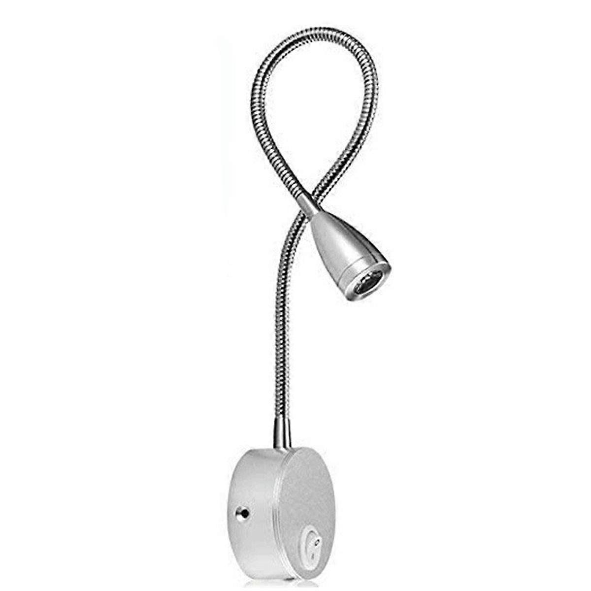 Elegant LED Bedside Reading Light, Aluminium Body with 360° Rotatable Gooseneck, Touch Dimmer for Adjustable Brightness in Your Private Sanctuary