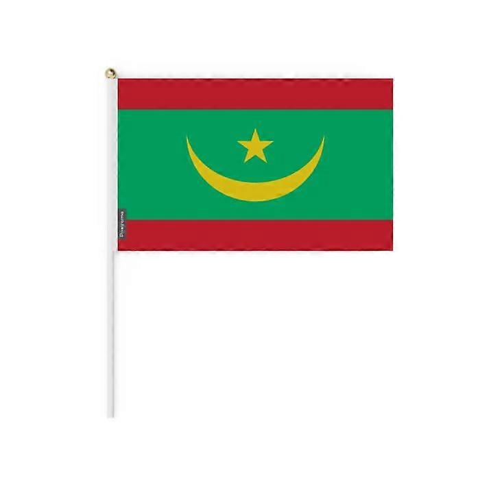 Miniature Flag - Mauritania - 14 x 21 cm - Pack of 50 - Polyester - Lightweight and durable