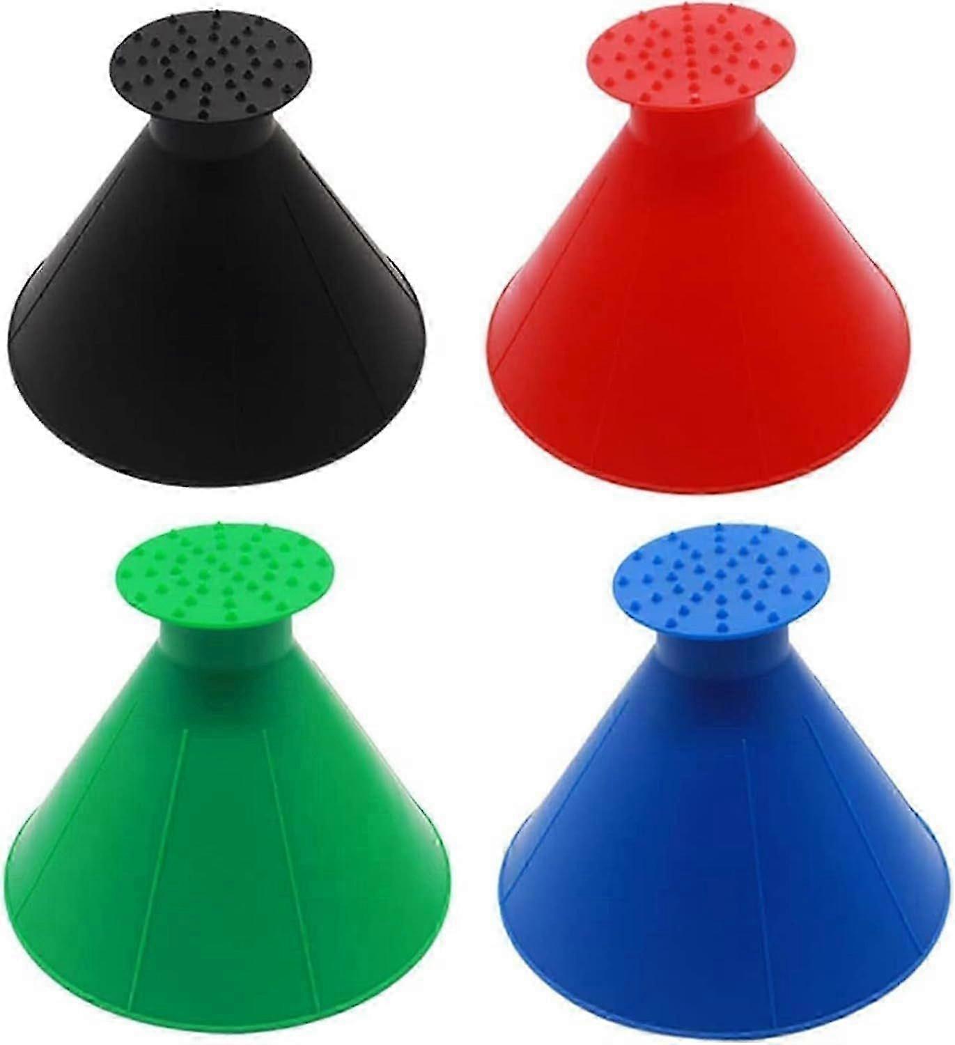 4pcs Ice Scraper Magical Ice Scrapers For Car Windshield Windscreen Ice Cone