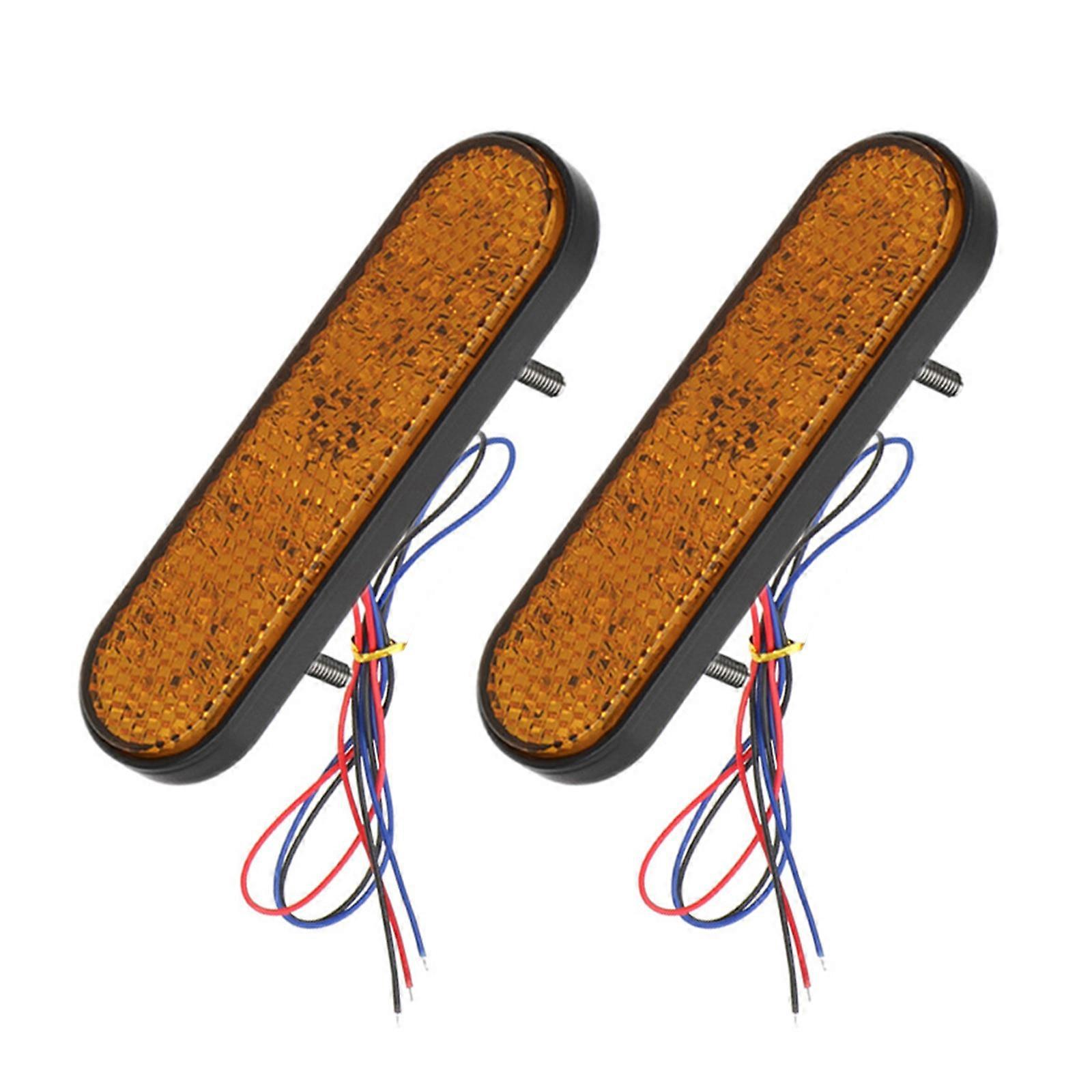 24 LED Turn Signal Light Oval Trailer Lights Side Marker Tail Light Replacement Tail Stop Brake Light Easy Installation