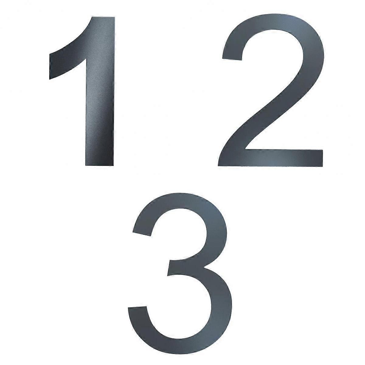 Set of 3 Number Signs House Gate Address Plaques with Mounting Screws