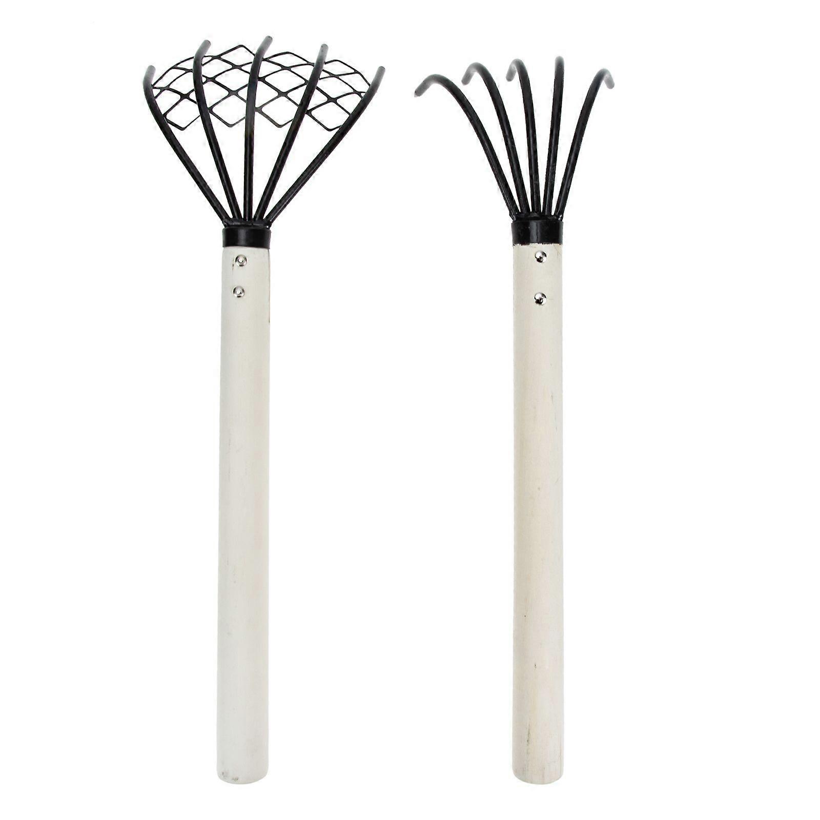 2pcs Hand Rake 5 Zinken Klaue Harke Strand Shell Digging Rake Langlebiges Handwerkzeug
