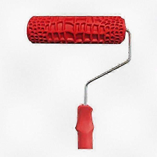 7 Inch Engraved Crocodile Pattern Painting Roller With Handle for Creative Painting Projects