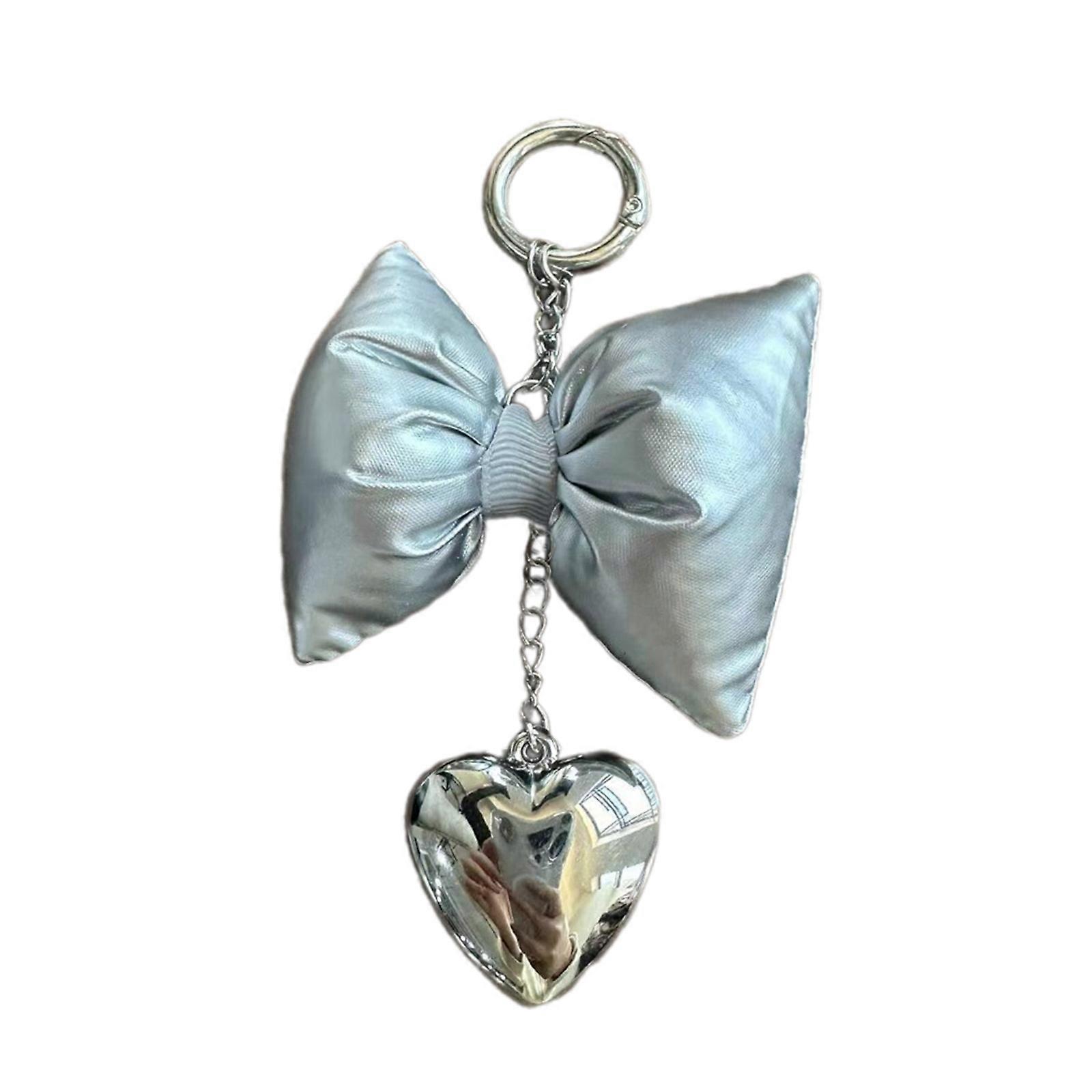 Elegant Bowknot Keychain Bag Pendant Fashionable Keychain Alloy Material Heart Bag Charm Suitable for Key and Handbags