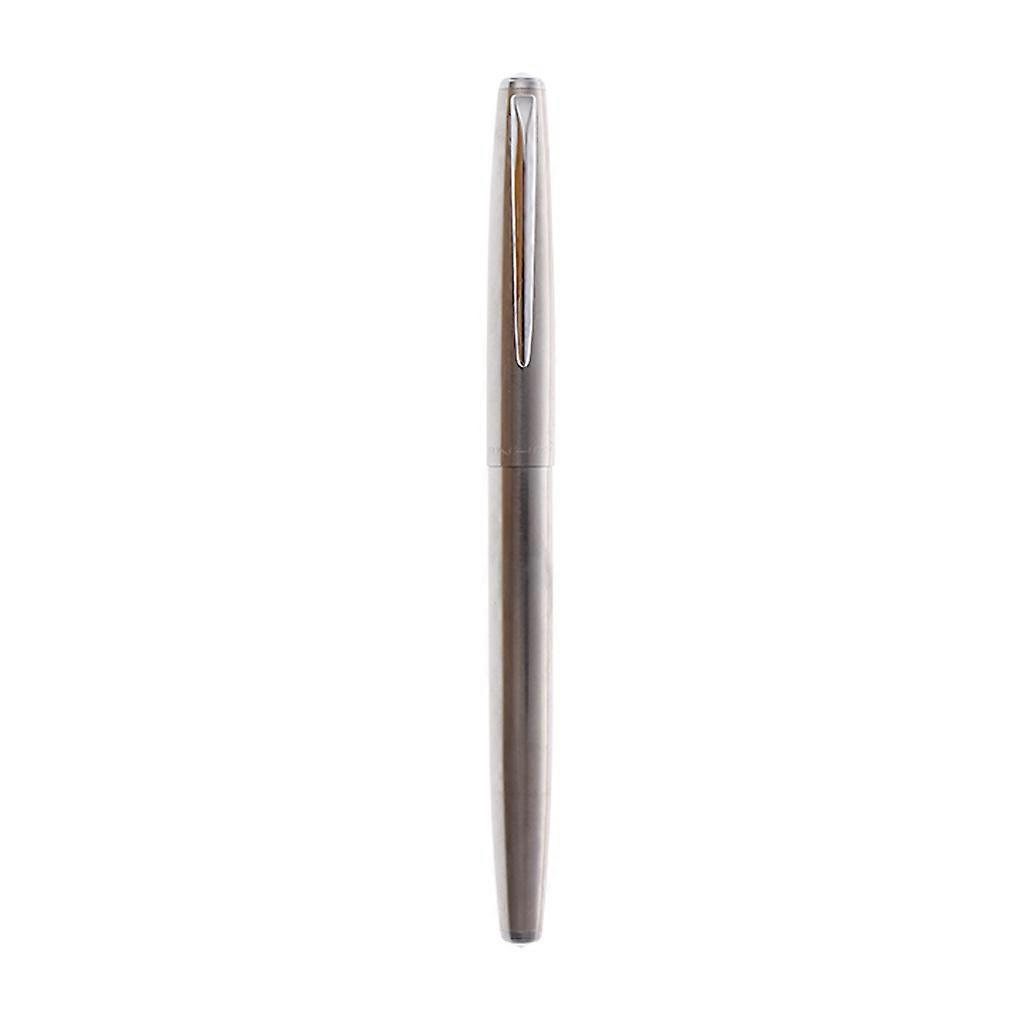 Trim Silver Fountain Pen 0.38mm Fine Nib Smooth Writing Ink Marker Best Present