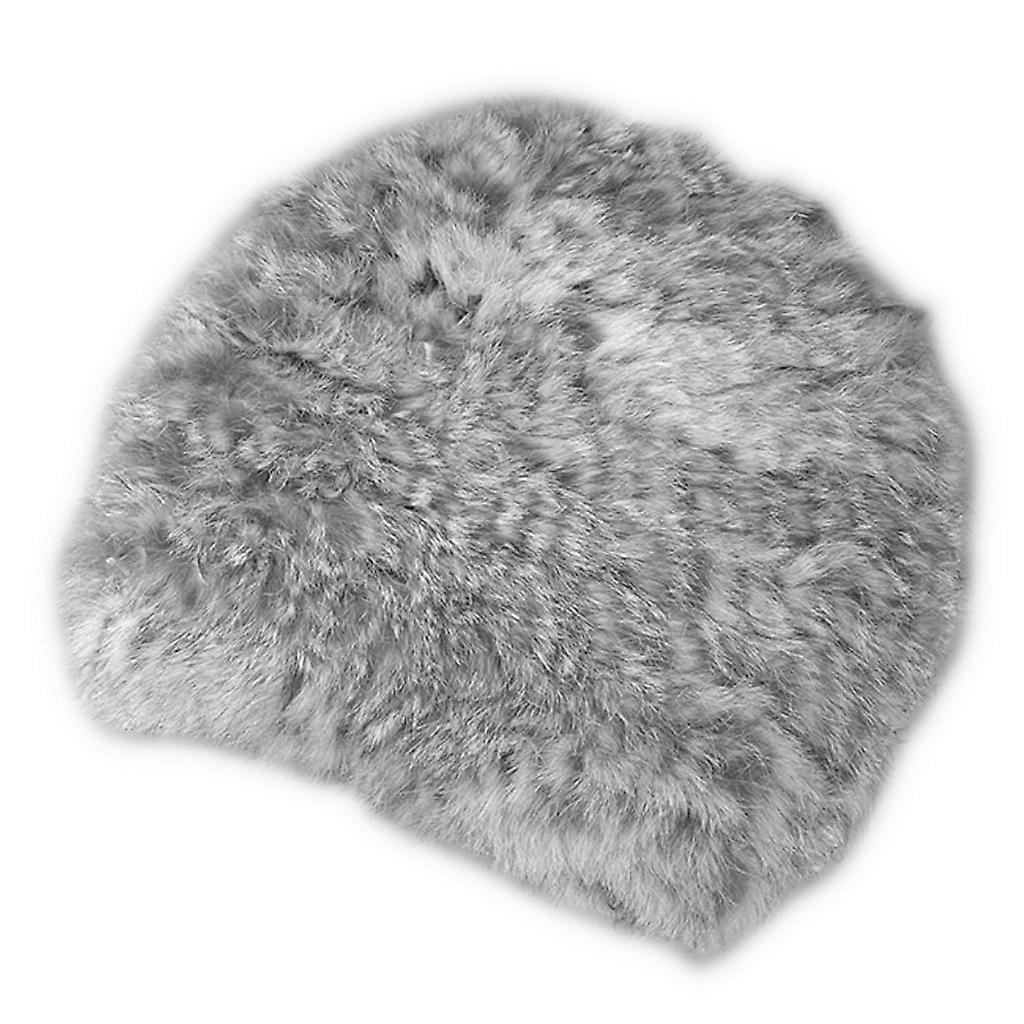 כובע וינטג ארנב קטיפה כובע צמר כובע קטיפה כובעי אוזן להגנה חם אופנה מזדמן כובע חמוד חם סרוג צמר H אפור