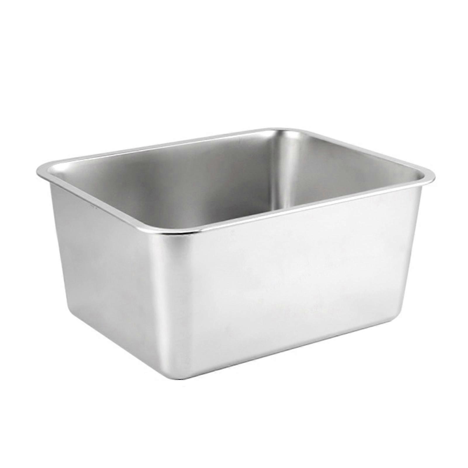 Stainless Steel Low-Entry Cat Litter Box, Spacious & Durable, Size L