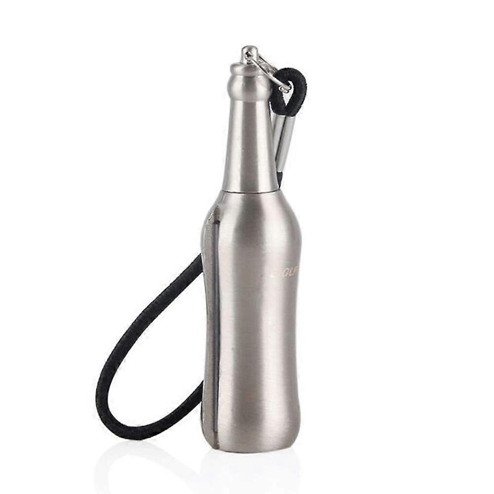 Permanent Match Keychain, Matchstick Fire Starters for Outdoor Survival (Silver)