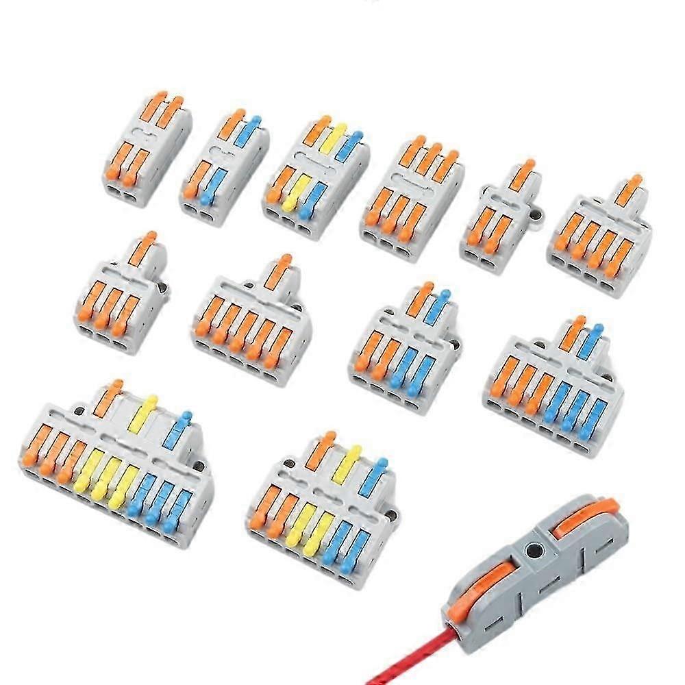 Compact 2/3 Pin Splicing Push-in Terminal Block with Fixing Hole for Wire Connection