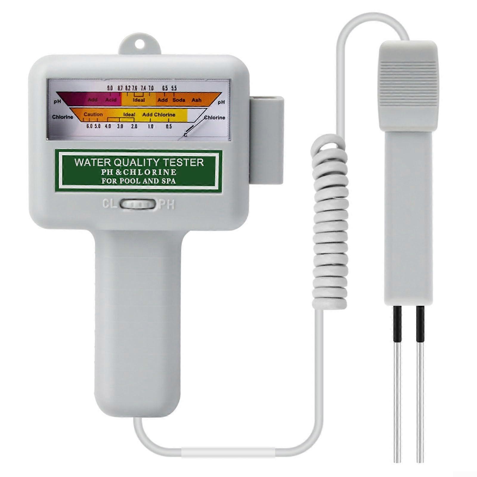 PH Meter Water Quality CL2 and PH Chlorine Tester Level Meter High Precision PH Tester for Pool Drinking Water Hydroponics Aquarium Spa Ref: 9030