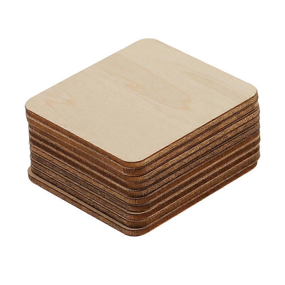 Square Wooden Slices for Crafting, Enhance Home Décor with Durable Materials