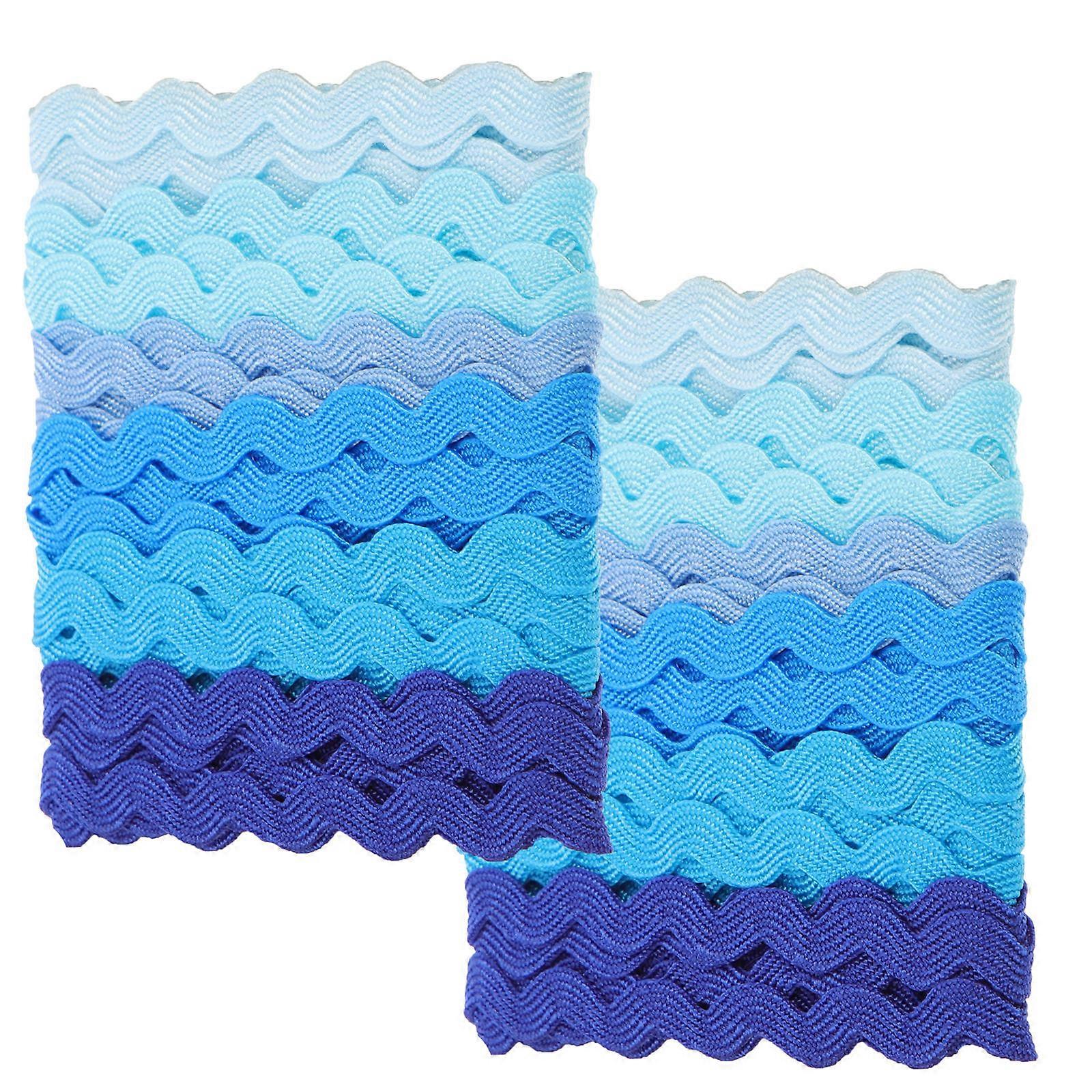 Ribbon Sewing Fringe Wavy Trim Ribbons Clothing Holiday Decoration Assorted Color 0.1X0.5X90CM Decorative 2Pcs
