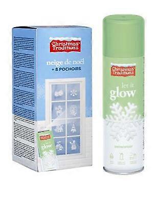 150ml Glow in the Dark Snow Bomb with Christmas Stencils