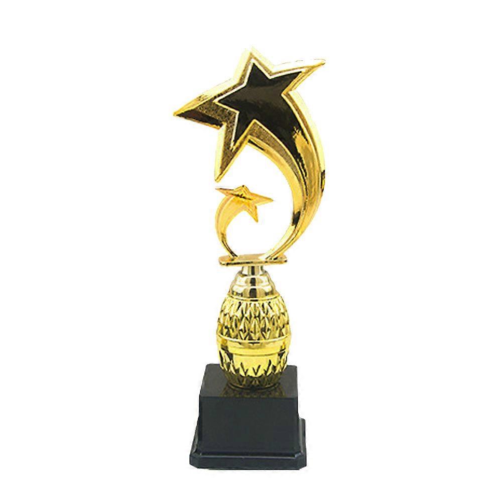 Participation Trophy Star Shaped Creative Design For Competitions Golden Plastic 1Set