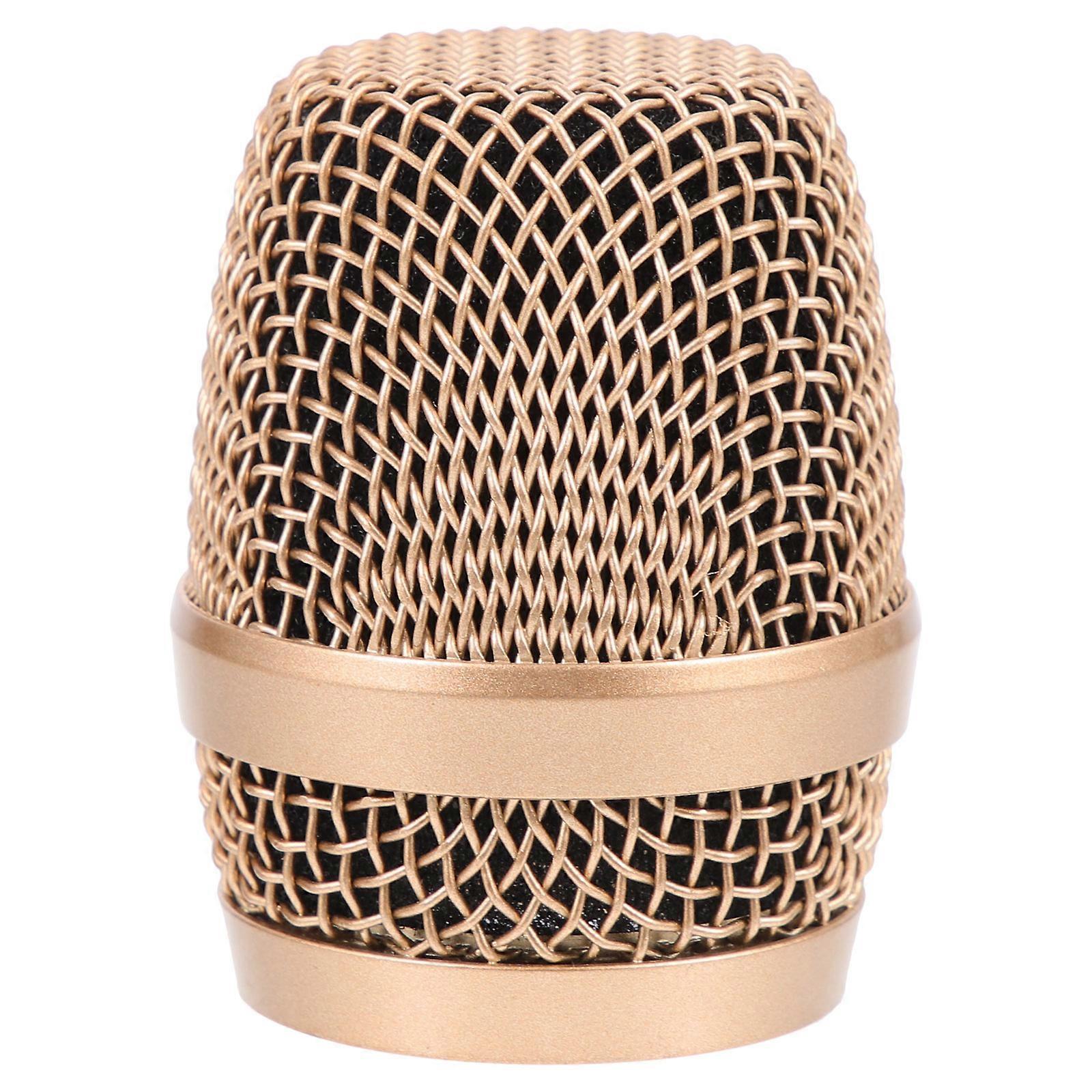 Mic Head Replacement Metal Microphone Grille Ball Head for Recording Live Performance 5x6.5cm 1Set