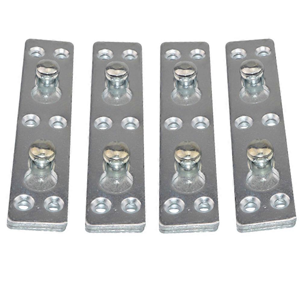 Bed Hinges Heavy Duty Bed Bolt Silver Bed Frame Components Anti-corrosion 4Pcs