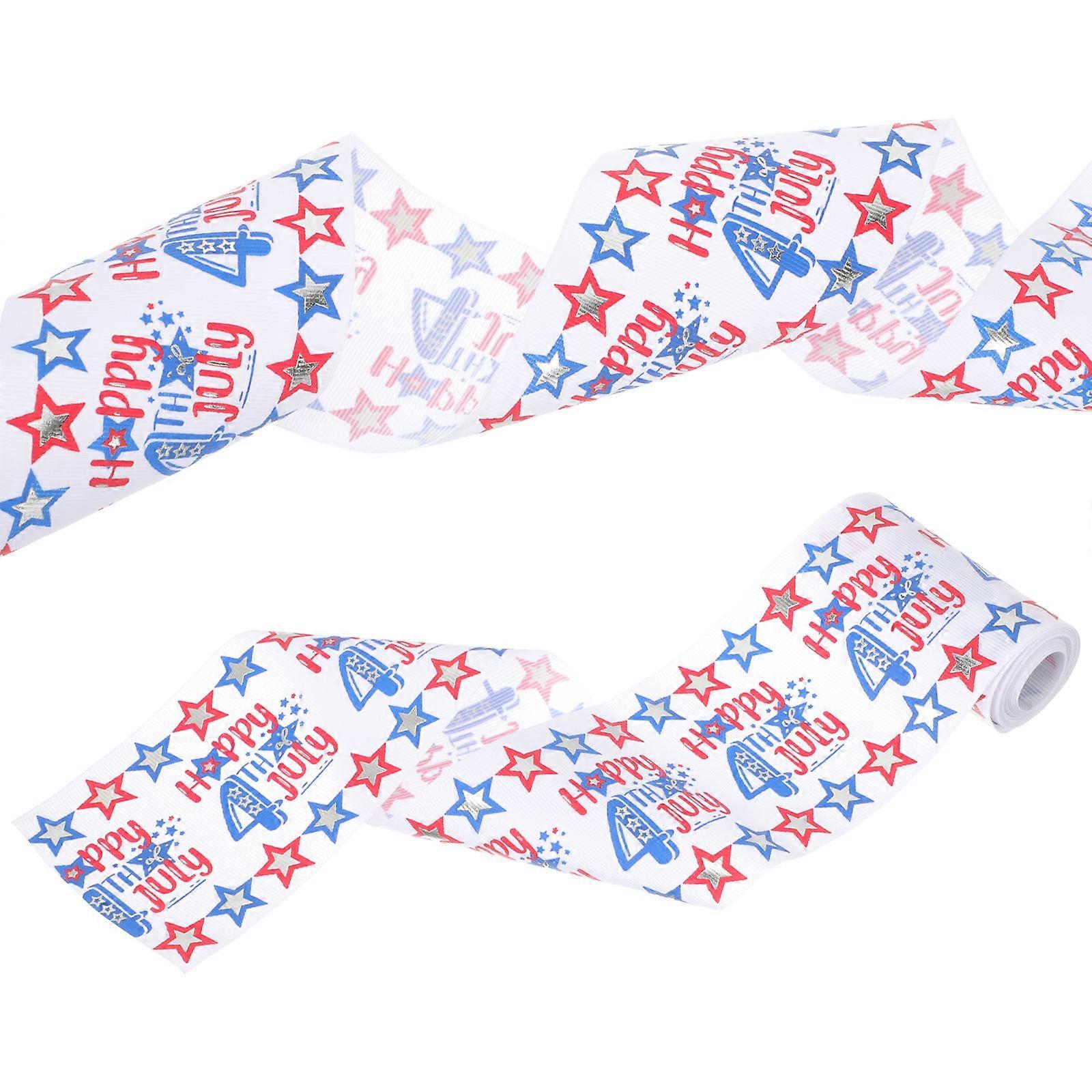 Craft Ribbon Diy Decoration American Independence Day Multi 180x7cm Fabric Roll