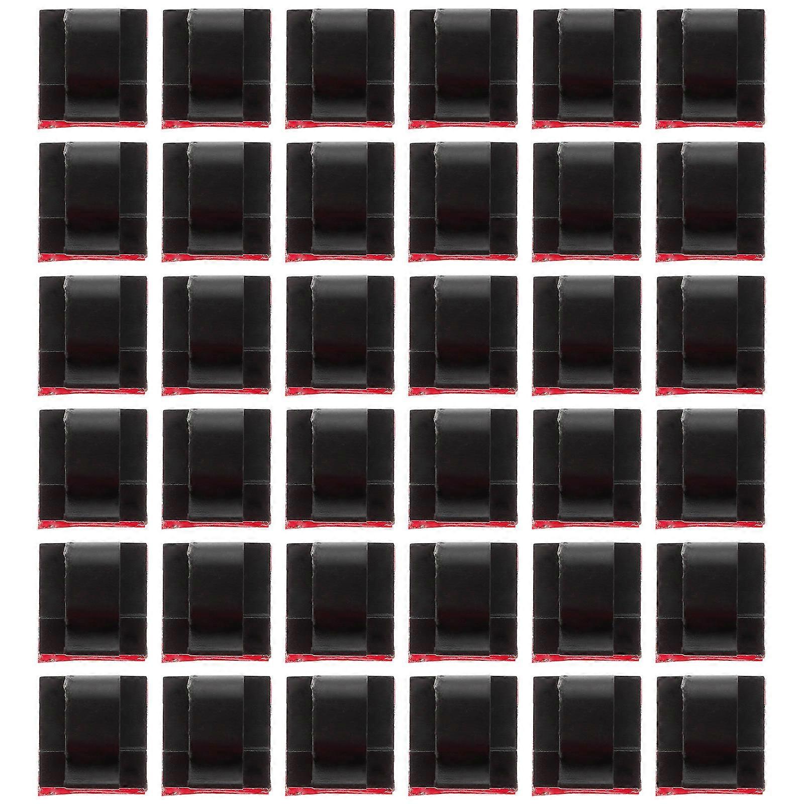 Plastic Cable Organizer Adhesive Cable Clips For Users With Cables 1.42X1.36X0.88CM Square Shape Cable Holding 50Pcs