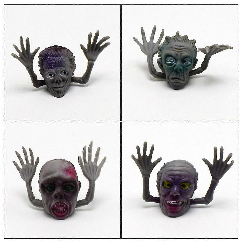Cartoon Hand Puppet Toy Mini Ghost Fingers Horror Finger Puppets Cognitive Development for Children Carnivals 12Pcs
