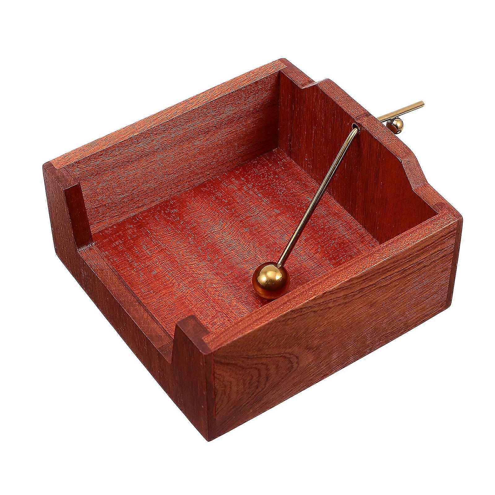 1Pc Creative Napkin Rack Wooden Paper Holder Chic Tissue Dispenser