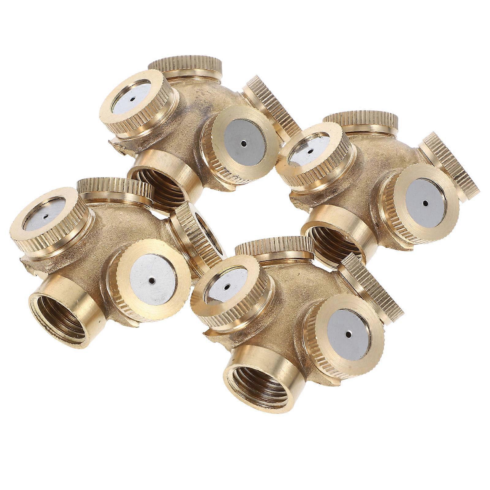 Garden Misting Nozzles 4Pcs Copper Nozzles Gardeners Fog Effect Temperature Reduction M14x1.5 Thread